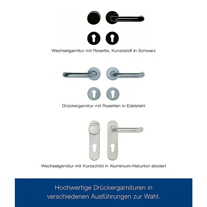 Hörmann ZK-Element - 75 x 200 cm, DIN Anschlag: Rechts, Verzinkt - Hochwertige Türdrückergarnituren in verschiedenen Ausführungen: Kunststoff Schwarz, Edelstahl und Aluminium Naturton eloxiert zur Auswahl.