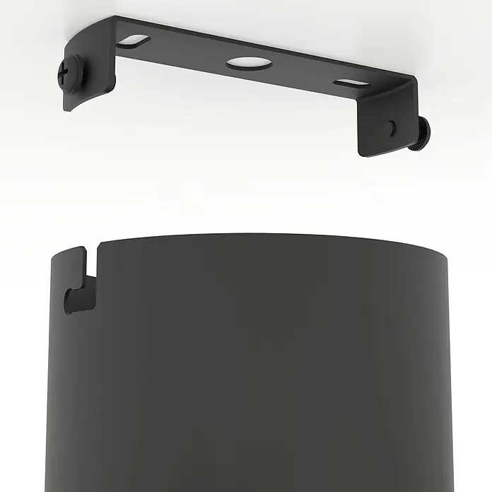 Eglo LED-Deckenleuchte Aieta - 12 W, L x B x H: 7 x 13 x 8 cm, Schwarz, Messing, Neutralweiß - Schwarz Deckenbefestigung für Leuchten, geeignet für die sichere Anbringung von Lampen an Deckenflächen.
