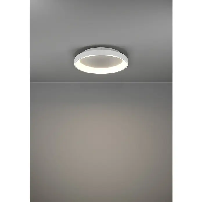 Eglo LED-Deckenleuchte Loretello - 12 W, Weiß, Warmweiß, Durchmesser: 35 cm - Minimalistische Deckenleuchte mit kreisförmigem Design und sanfter Beleuchtung für moderne Innenräume. Ideal für Flur oder Wohnzimmer.