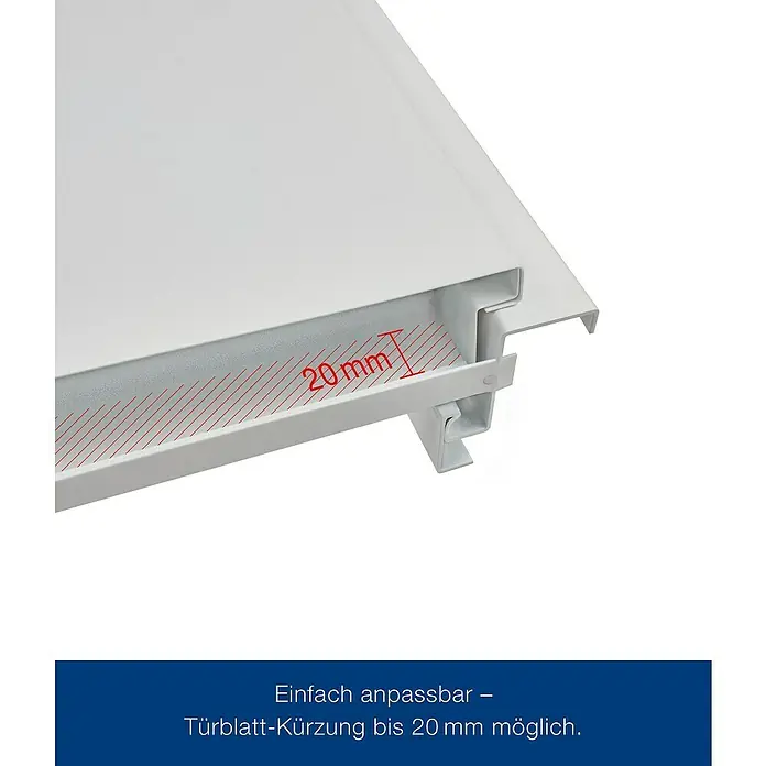 Hörmann ZK-Element - 75 x 212,5 cm, DIN Anschlag: Links, Verkehrsweiß - Weißes Türprofil mit markierter Kürzungsmöglichkeit bis 20 mm.
