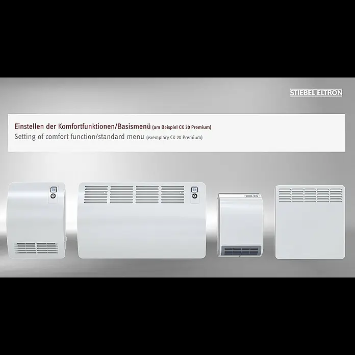 Stiebel Eltron Heizlüfter CK 20 TREND Wandmontage - 2.000 W, Raumheizvermögen: 25 m², Alpinweiß - Bedienung | Direktheizgerte