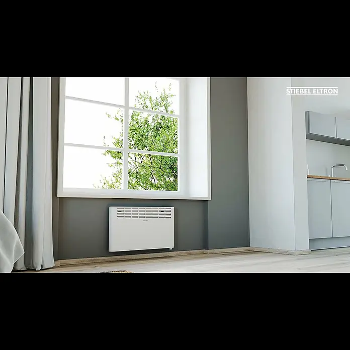Stiebel Eltron Konvektorheizung CNS PLUS LCD Wandmontage - 1.000 W, Raumheizvermögen: 12 m², Weiß - Wandkonvektor CNS Plus LCD I STIEBEL ELTRON