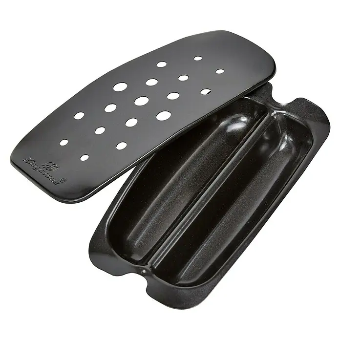 Kingstone Caja ahumadora - 26,5 x 13,5 cm - El juego de parrilla para panecillos de perritos calientes Kingsford: Perfecto para panecillos a la parrilla uniformes. Incluye una tapa.