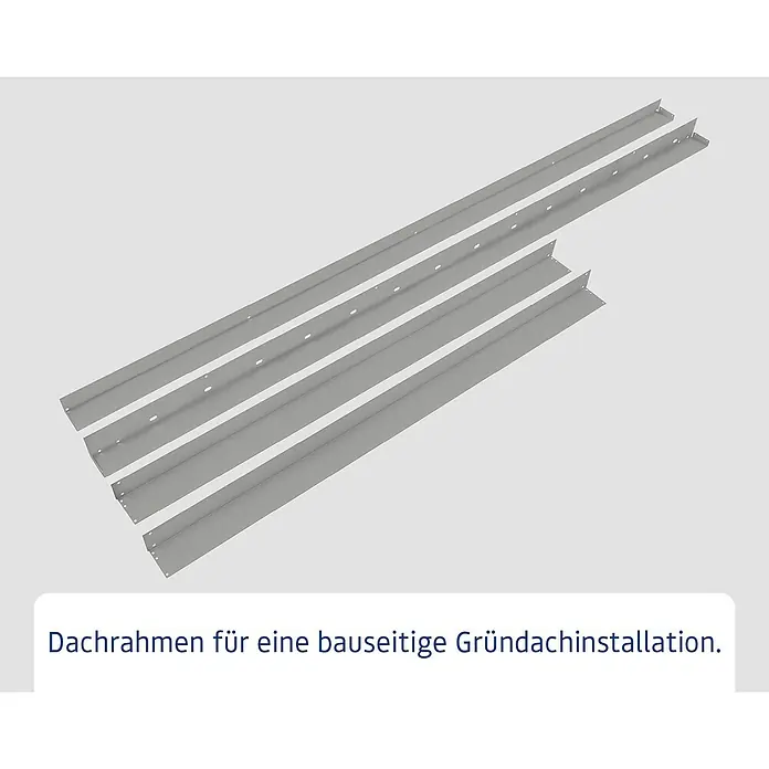 EcoStar Dachrahmen - Passend für: EcoStar Gerätehaus Typ 1, Grau - Graue Metall-Dachrahmen mit vorgebohrten Löchern für Gründachinstallationen.
