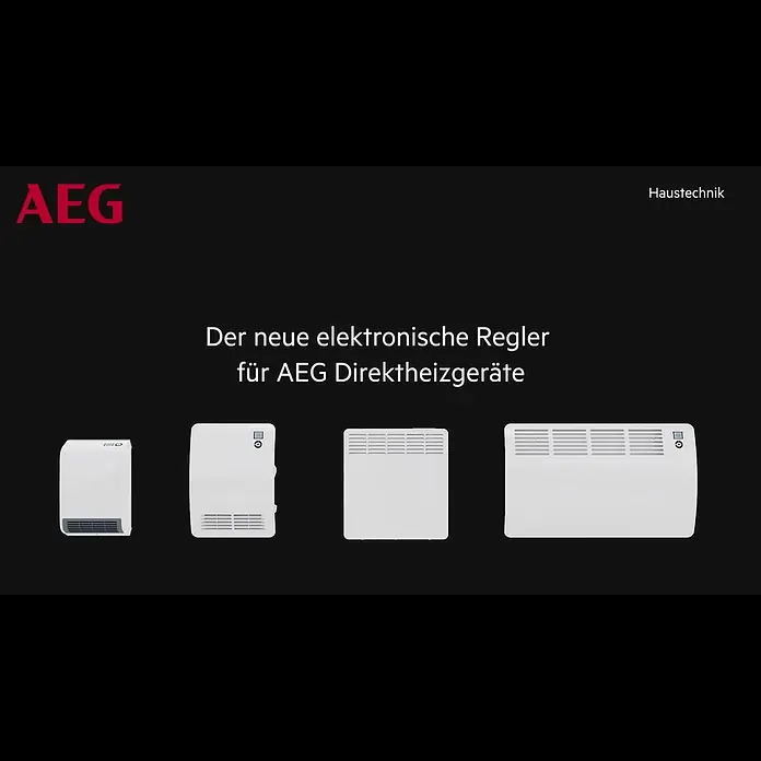 AEG Heizlüfter VH 213 Wandmontage - 2.000 W, Alpinweiß, IP24 - Integrierter, elektronischer Regler fr elektrische Heizgerte | Bedienung