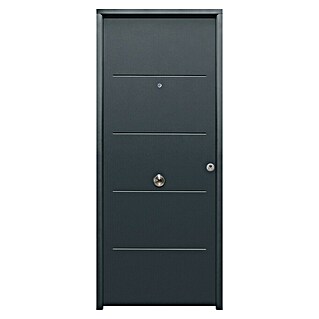 THT Puerta de entrada exterior Saga 100 (Apertura según normativa: Izquierda, 90 x 210 cm, Negro)