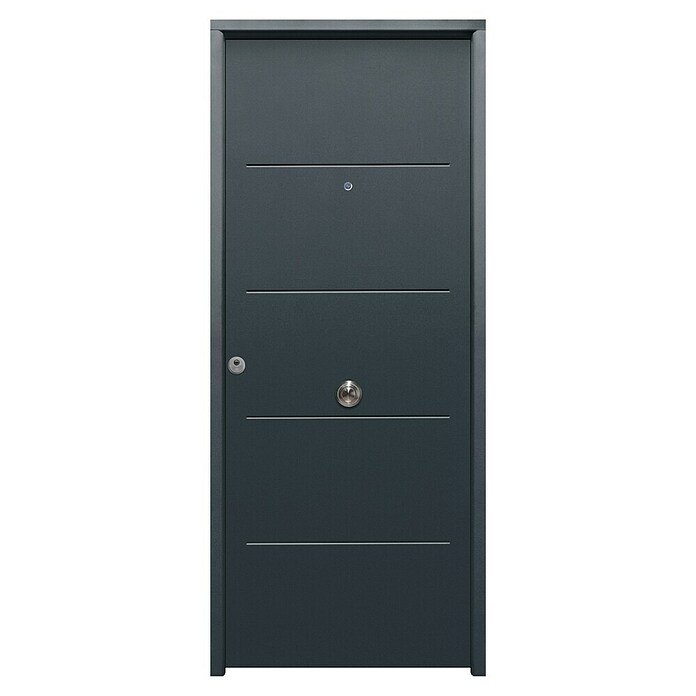 THT Puerta de entrada exterior Saga 100 (Derecha, 90 x 210 cm, Antracita) | BAUHAUS