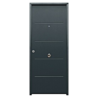 THT Puerta de entrada exterior Saga 100 (Derecha, Negro)