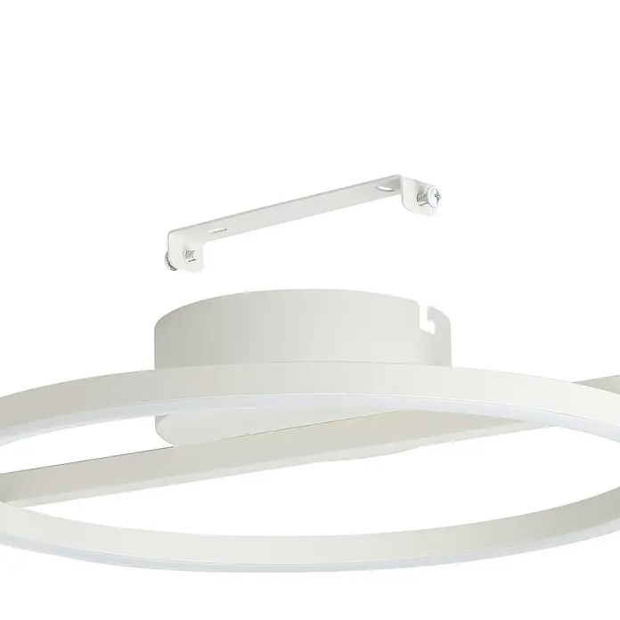 Eglo LED-Deckenleuchte Amandolo - 17 W, L x B x H: 40 x 30 x 6,5 cm, Weiß, Neutralweiß - Weiße runde LED-Deckenleuchte mit separater Montagehalterung.