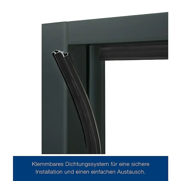 Hörmann Mehrzwecktür - 87,5 x 200 cm, DIN Anschlag: Links/Rechts, Anthrazitgrau - Klemmbares Dichtungssystem für Fenster und Türen. Sorgt für sichere Installation und einfachen Austausch, ideal für Renovierungen.
