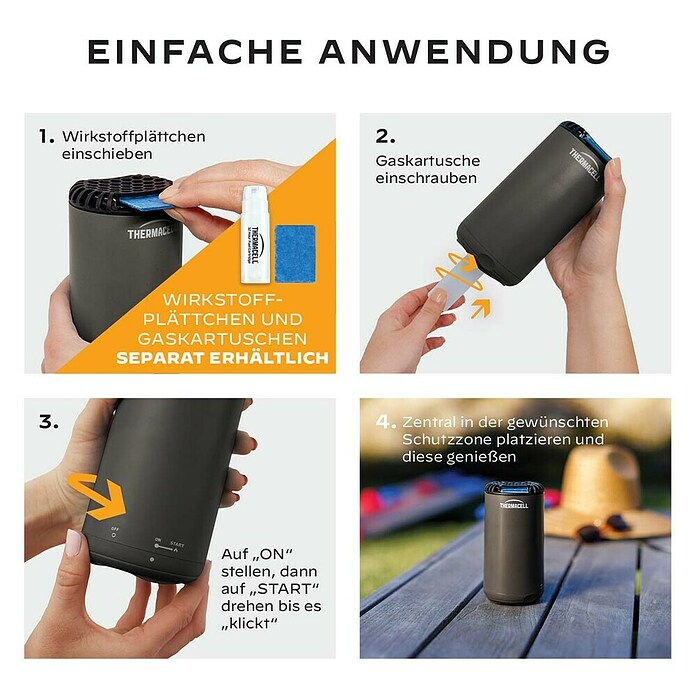 Thermacell Stechmückenschutz Gerät Protect ohne Wirkstoff (Graphit) | BAUHAUS