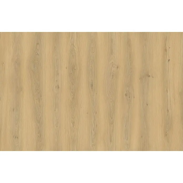 Laminado Gualdal - 1.200 x 191 x 8 mm, Marrón, AC5, Resistente al agua - Detalle de parqué de roble claro con patrones de grano de madera marcados, ideal para suelos y diseño de muebles.