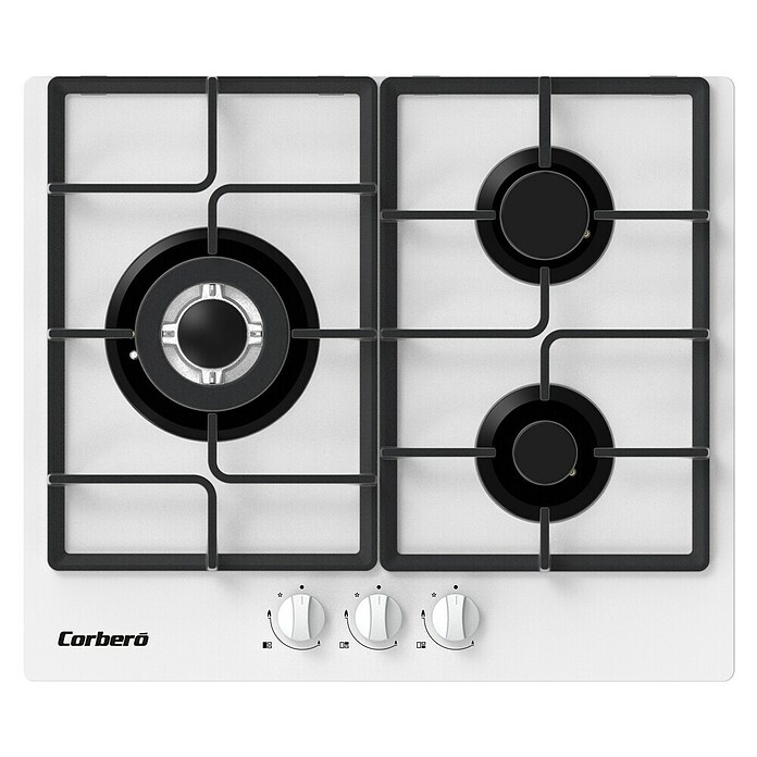 Corberó Placa de gas CPCGM3F3122W (L x An: 51 x 60 cm, Número de quemadores de gas: 3 ud.) | BAUHAUS