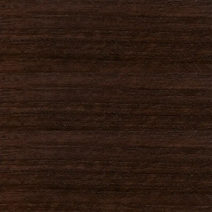 Clou Aqua Lacklasur Combi-Clou L17 - Mahagoni, 375 ml, Seidenmatt - Dunkelbraunes Holzfurnier mit einer feinen, horizontalen Maserung, ideal für hochwertige Möbel und Innenausbau. Das Holz strahlt Wärme und Eleganz aus.