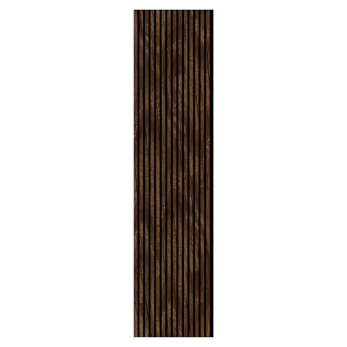 FN Neuhofer Akustikpaneel Aluminium Foliert - Eiche Rustikal, L x B x S: 2.400 x 565 x 17 mm - Elegantes Akustikpaneel mit Holzstruktur. Das Paneel ist mit schmalen, vertikalen Lamellen gestaltet und bietet sowohl Optik als auch Schallabsorption.