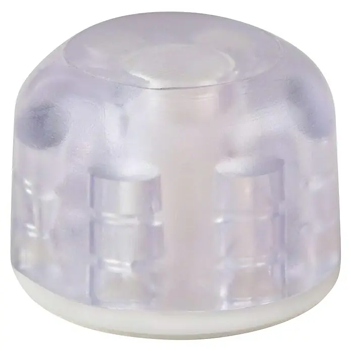 Türpuffer - Ø x H: 30 x 23 mm, 2 Stk. - Ein transparenter Möbelgleiter mit weißer Basis. Ideal zum Schutz von Böden und zur einfachen Bewegung von Möbeln.