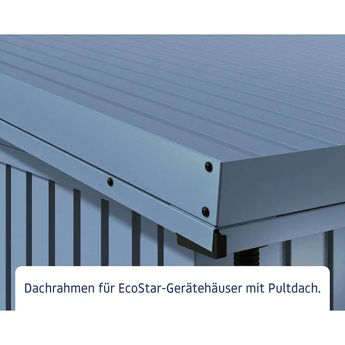 EcoStar Dachrahmen - Passend für: EcoStar Gerätehaus Typ 2, Blau - Dachrahmen für EcoStar-Gerätehäuser mit Pultdach.