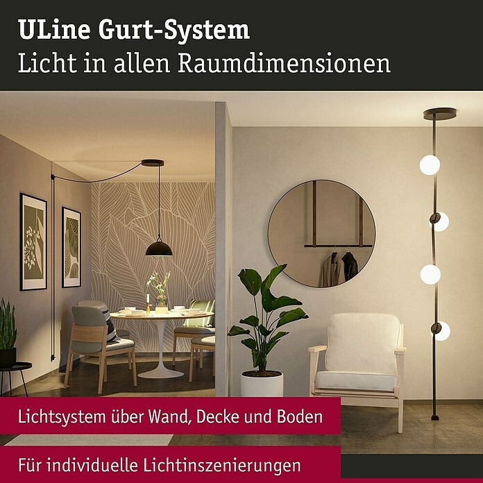 Paulmann ULine Gurtsystem (Länge: 10 m, Schwarz) | BAUHAUS