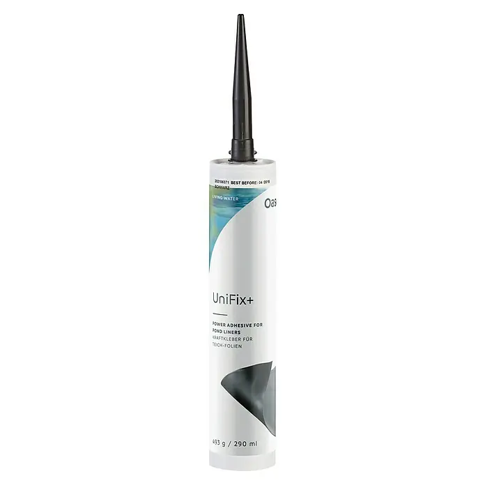 Oase Folienkleber UniFix - 290 ml - Das Produkt ist ein UniFix+ Kraftkleber für Teichfolien der Marke Oase mit einem Gewicht von 493 g / 290 ml.