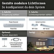 Paulmann Linion Stromeinspeisung Power Channel (100 x 4 x 4 cm, Chrom matt, Nicht Dimmbar) | BAUHAUS