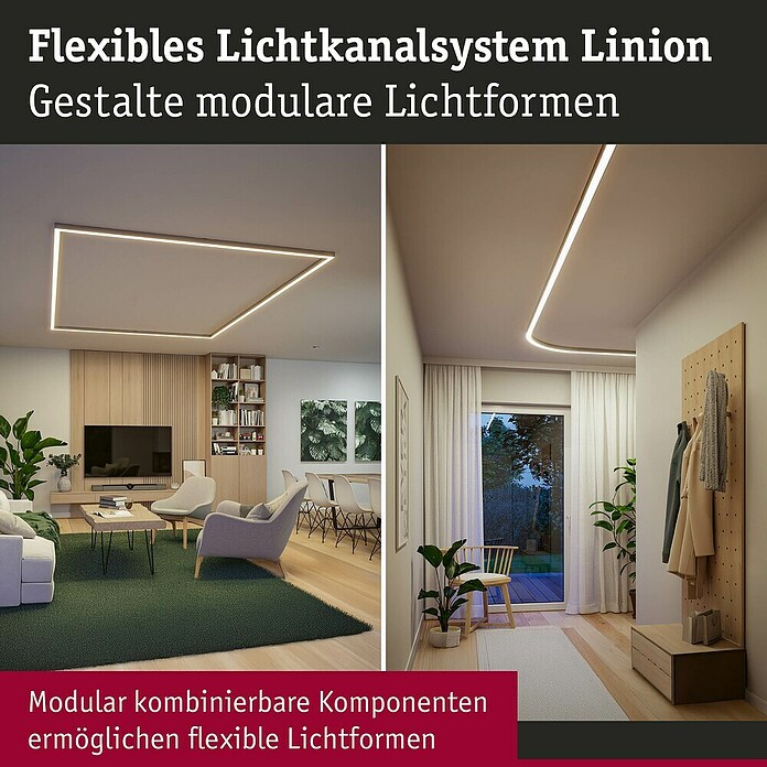 Paulmann Linion Stromeinspeisung Power Channel (100 x 4 x 4 cm, Chrom matt, Nicht Dimmbar) | BAUHAUS