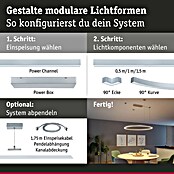 Paulmann Linion Stromeinspeisung Power Channel (100 x 4 x 4 cm, Chrom matt, Dimmbar) | BAUHAUS