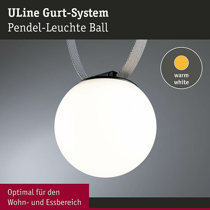 Paulmann ULine LED-Kugel Ball (8 W, Ø x H: 15 x 15,2 cm, Schwarz, Warmweiß) | BAUHAUS