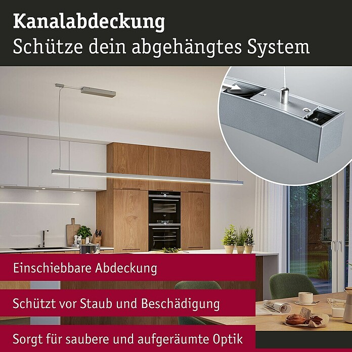 Paulmann Linion Abdeckung Gerade (L x B x H: 3,6 x 100 x 0,1 cm, Weiß) | BAUHAUS