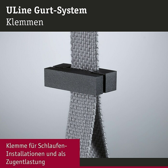 Paulmann ULine Erweiterungs-Set Gurt Klemme (L x H: 1,5 x 1,8 cm, Schwarz, Gesamtstückzahl: 2 Stk.) | BAUHAUS
