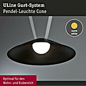Paulmann ULine LED-Pendelleuchte rund Cone (12 W, Ø x H: 35 x 9 cm, Warmweiß, Schwarz) | BAUHAUS