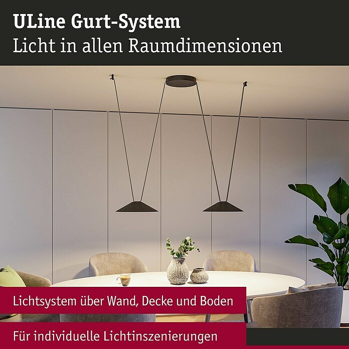 Paulmann ULine Gurtsystem (Länge: 5 m, Grau) | BAUHAUS