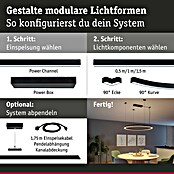 Paulmann Linion Abdeckung Gerade (L x B x H: 3,6 x 100 x 0,1 cm, Schwarz matt) | BAUHAUS
