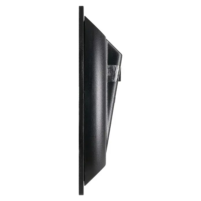 Needit Elektrische Parkscheibe Park Lite - Schwarz, Batteriebetrieben - Seitenansicht eines schwarzen, texturierten, abgewinkelten Wandgehäuses.