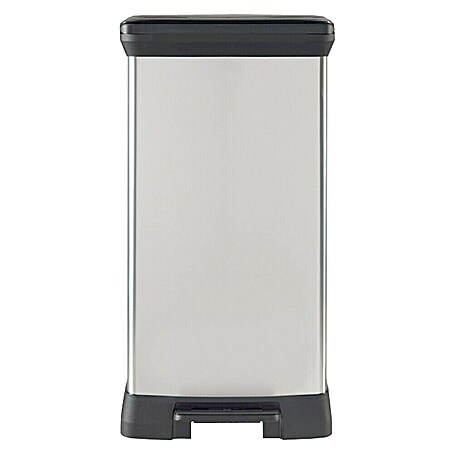 Curver Cubo con pedal Decobin (50 l, Plástico, Platino)