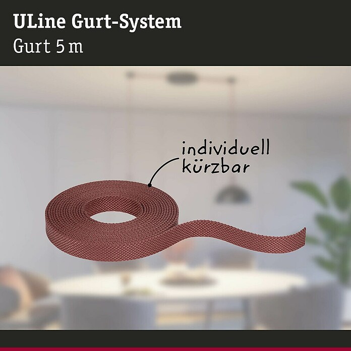 Paulmann ULine Gurtsystem (Länge: 5 m, Terracotta) | BAUHAUS