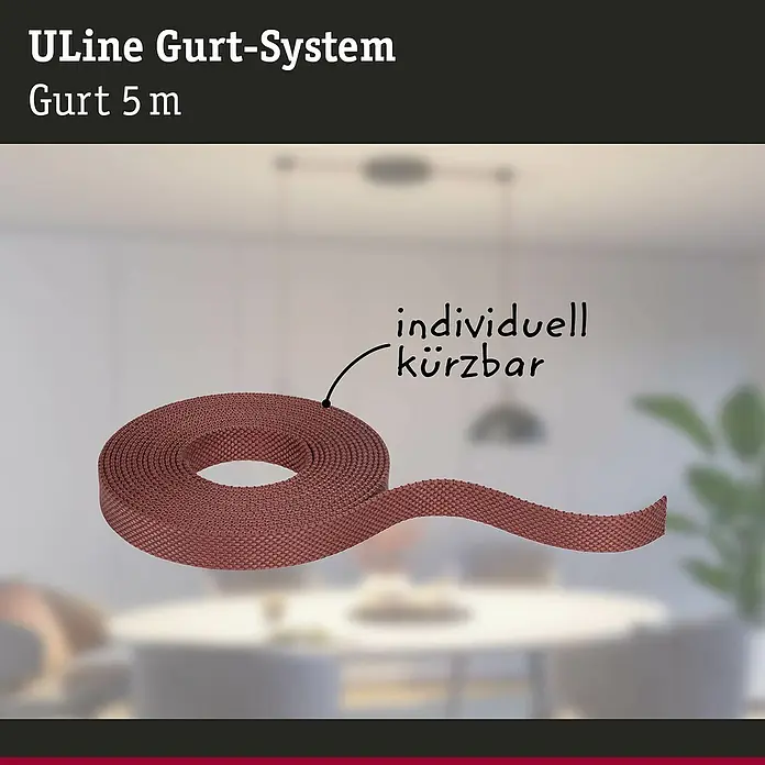Paulmann ULine Gurtsystem - Länge: 5 m, Terracotta - Uline Gurt-System: Der 5 m lange Gurt ist individuell kürzbar und ideal für vielfältige Anwendungen. Praktisch und anpassbar.