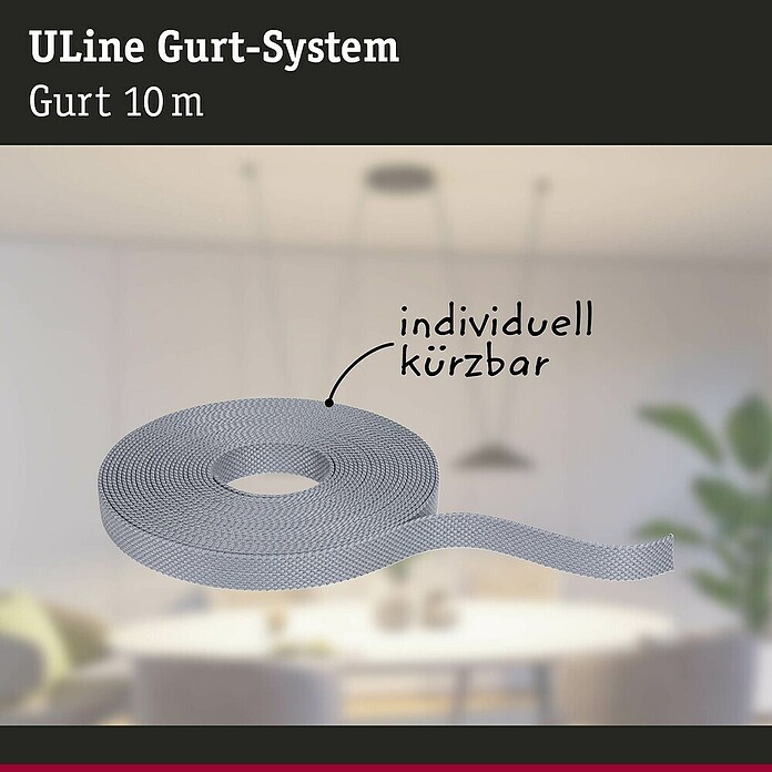 Paulmann ULine Gurtsystem (Länge: 10 m, Grau) | BAUHAUS