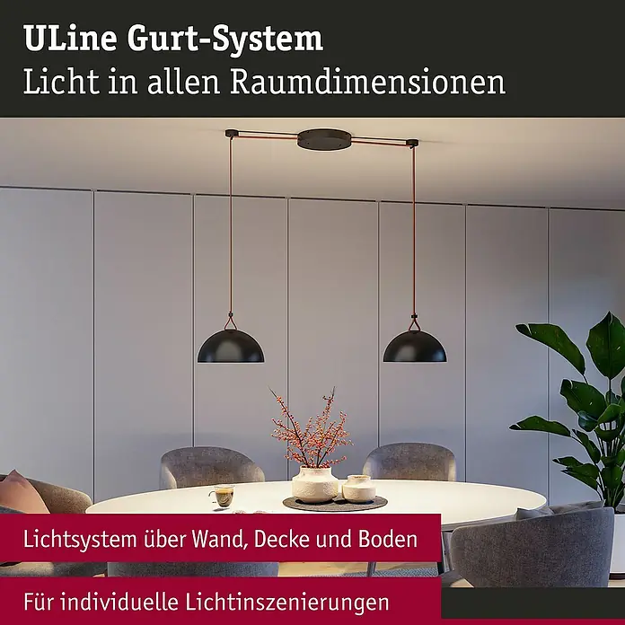 Paulmann ULine Gurtsystem - Länge: 10 m, Terracotta - Die ULine Gurt-Systemleuchte, die Licht in alle Raumdimensionen bringt, ist ein modernes und stilvolles Beleuchtungselement für Ihr Zuhause.
