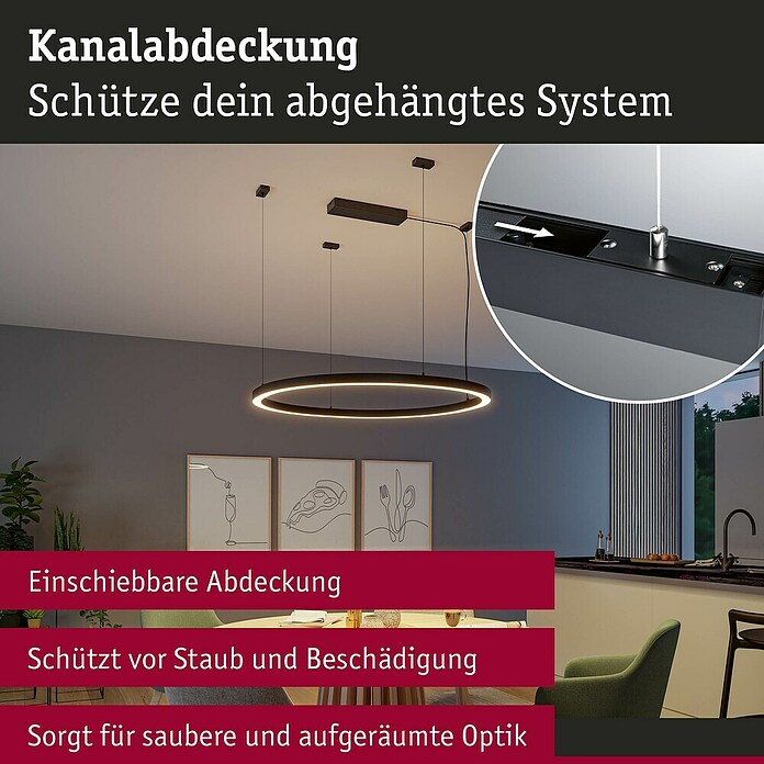 Paulmann Linion Abdeckung Kurve (L x B x H: 3,6 x 78,6 x 0,1 cm, Schwarz matt) | BAUHAUS