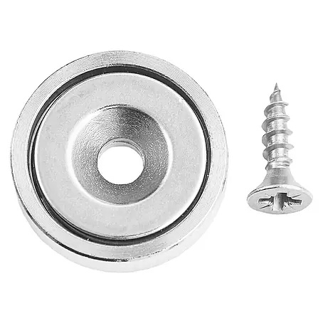 Imán de disco con tornillo