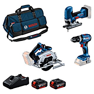 Bosch Professional Set orodij GSB 18V-45 + GST 18V-125 S + GKS 18V 57-2 + GAL 18V-40 + 2 x GBA 18V 4.0Ah (18 V, 4 Ah, 7 -del.)