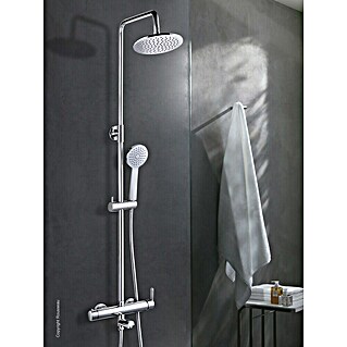 Rousseau Sistema de ducha Monomando (Con grifo monomando, Número de tipos de chorro: 1 ud., Cromo)