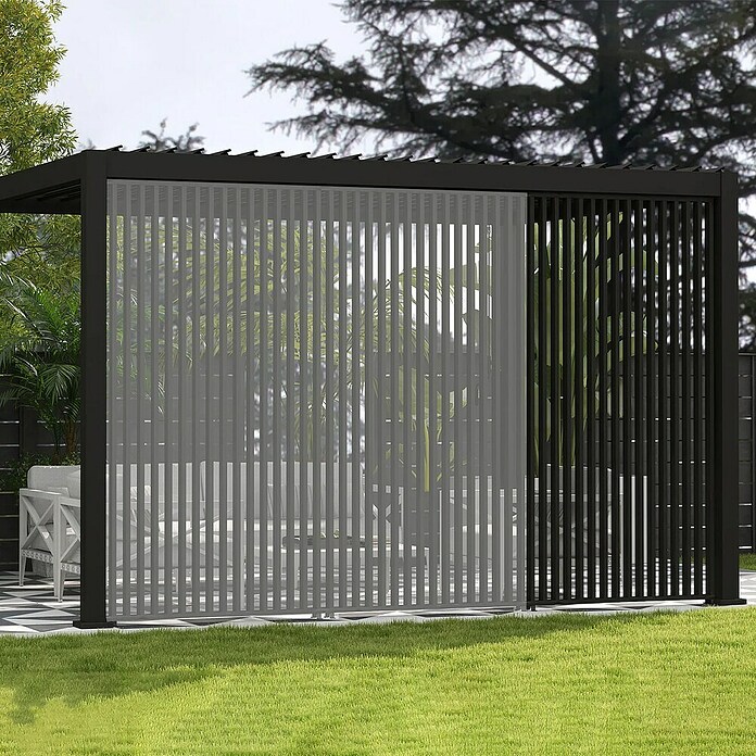 Sunfun Bočna stena za paviljon Lucca  (Š x V: 123,5 x 234 cm, Vertikalne lamele, Za paviljon Sunfun Lucca dolžine 400 cm) | 8298 - Gartenzelte/Pavillons | ICFA - Sonnenschutz | ICF - Sonnenschutz | IC - Freizeit im Garten | I - Stadtgarten | BAUHAUS