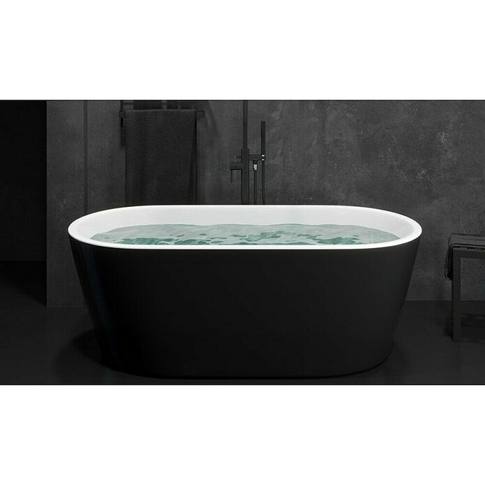 Camargue Samostojeća kada Visby  (D x Š: 160 x 75 cm, Bijela, Crna) | BAUHAUS