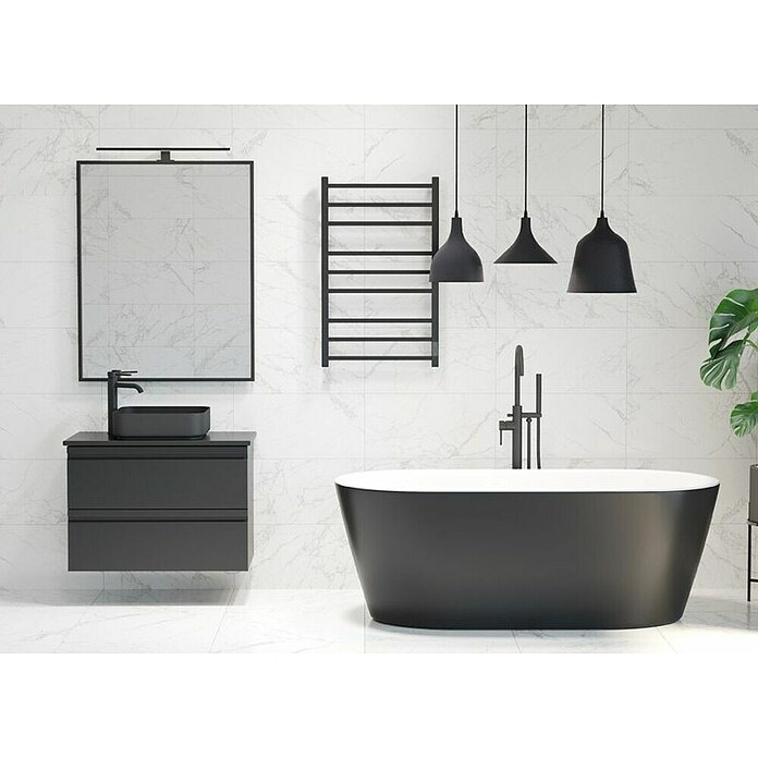 Camargue Samostojeća kada Visby  (D x Š: 160 x 75 cm, Bijela, Crna) | BAUHAUS