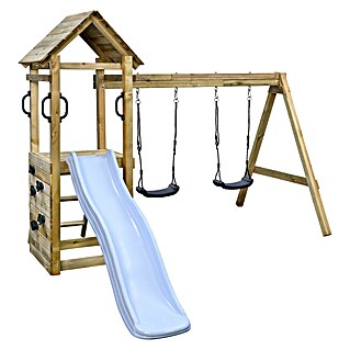 Swing King Dječji toranj za igru Maria (D x Š x V: 300 x 235 x 210 cm, Tobogan pastelno plave boje)