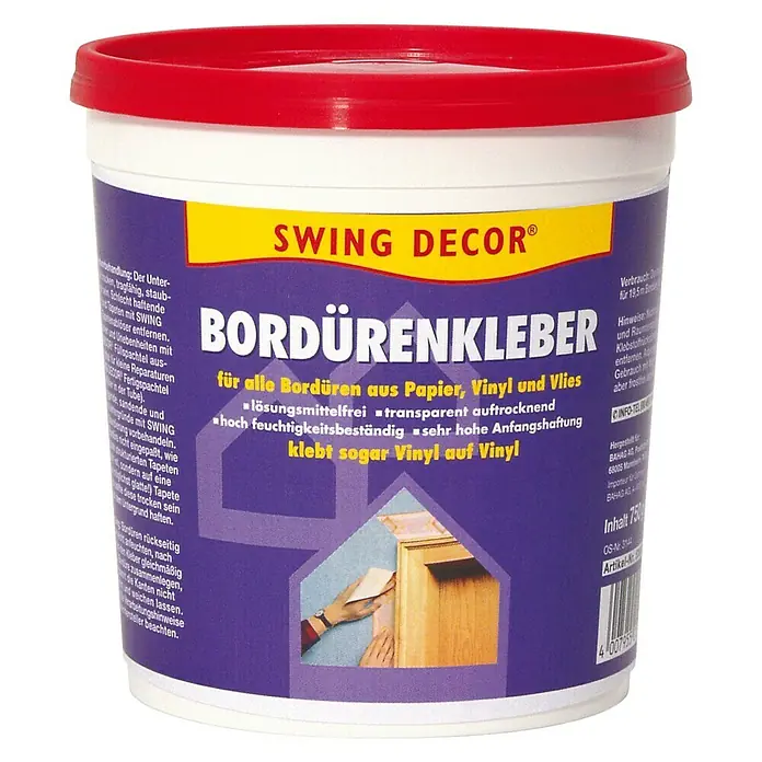 Swing Decor Bordürenkleber - 750 g, Lösemittelfrei - Bild von Swing Decor Bordürenkleber.