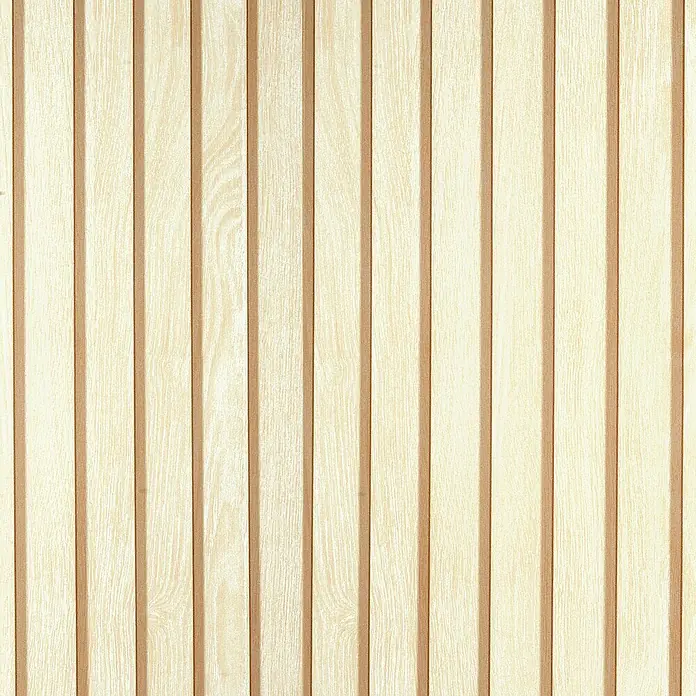D-c-fix Rollo adhesivo vinílico Listones de madera - 200 x 45 cm, Marrón, Autoadhesivo - Paneles de madera beige claro con rayas verticales y sutiles detalles de vetas de madera.