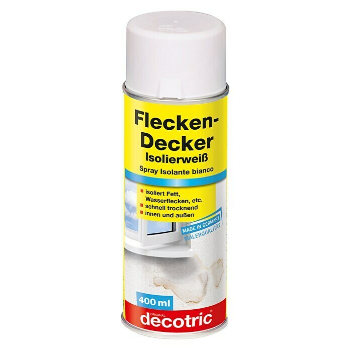 Decotric Flecken-Abdeckfarbe Flecken-Decker (Weiß, 400 ml)