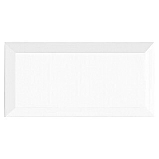 Stenska ploščica Metro (20 x 10 cm, Bela, Visoki sijaj)